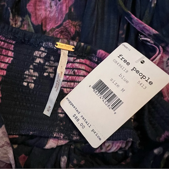 NWT FREE PEOPLE Medium Mirage Strapped OR Bandeau Print top Blouse $88 - Picture 4 of 10